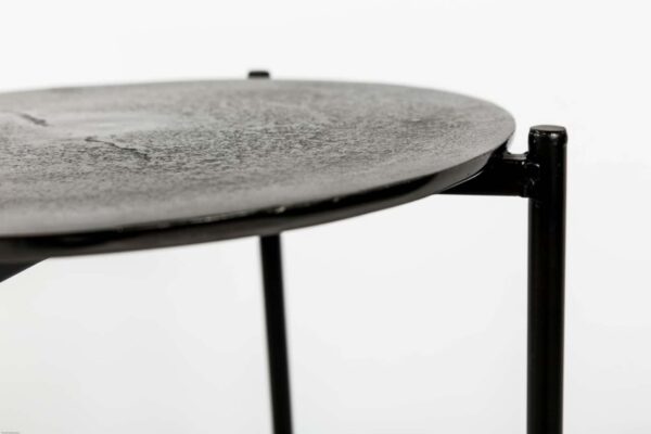 Ref. 1685 Side table round Black set of 2 - Image 3