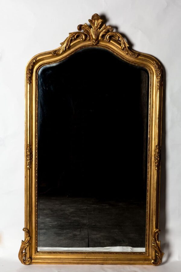 Ref. 1301 - Miroir Louis XV doré - Gaillard (105x180)