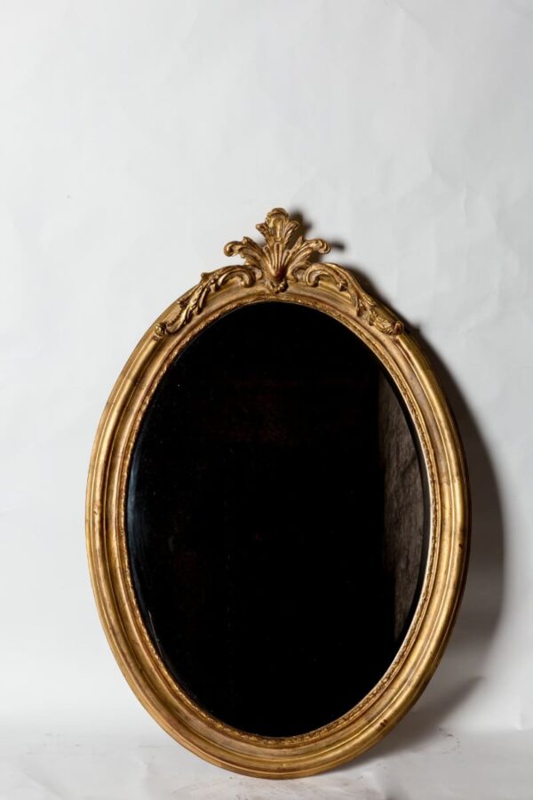 Ref. 1302 - Miroir ovale en bois August (91x128) - Image 2