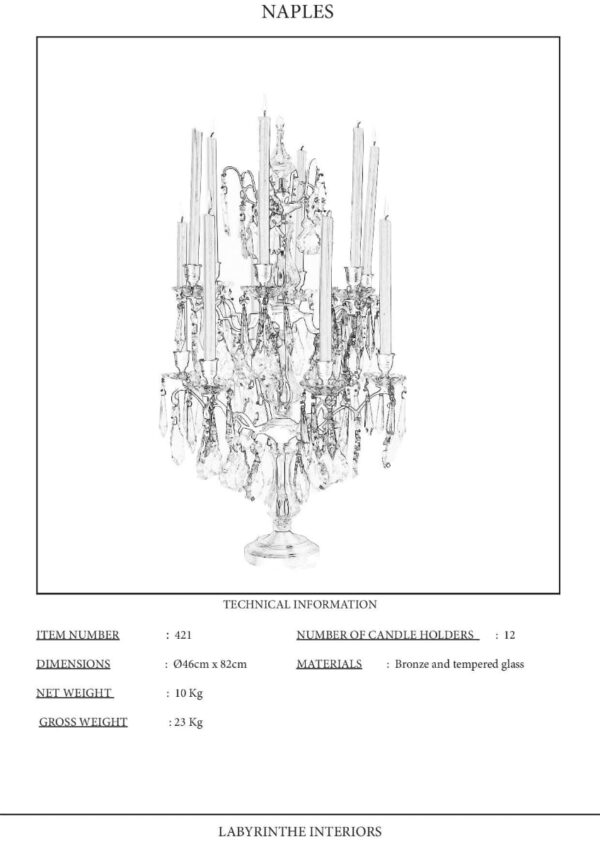 Ref. 421- Girandole classique - Naples (45x85) - Image 7