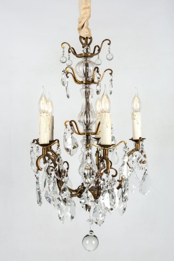 Ref. 1453 - Lustre à pampilles 5 Branches "Florence" (40x67)