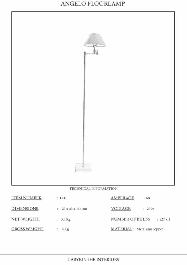 Ref. 1311 - Floorlamp Angelo - Image 5