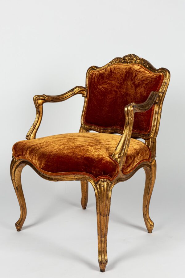 Ref. 2156 - Armchair Abby - Orange Sanquinello - Silk velvet