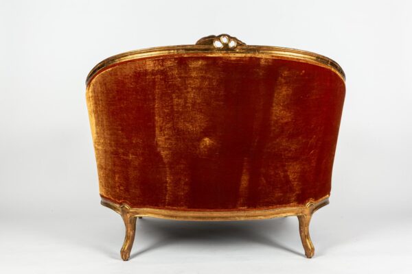 Ref. 2159 - Love Seat -  Orange - Velours en soie - Image 5