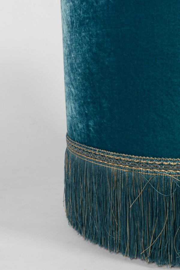 Ref. 2356 - Stool fringe bleu - Image 4