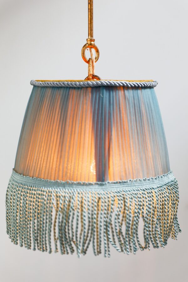 Ref. 2366 - Tassel shade lamp bleue - Image 5