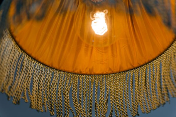 Ref. 2366 - Tassel shade lamp bleue - Image 6