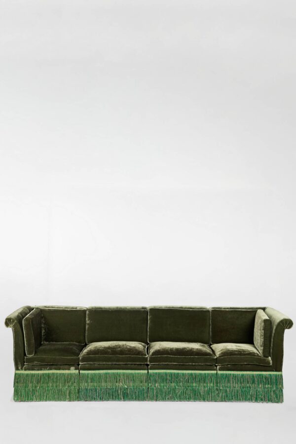 Ref. 2368 - Modular Sofa Ruby - Central - Green Silk Velvet