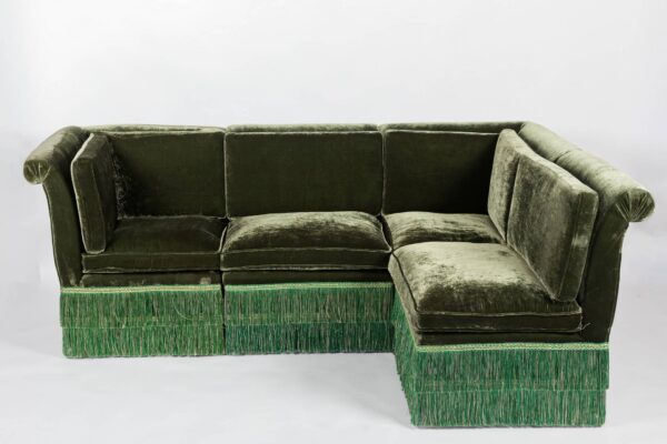 Ref. 2368 - Modular Sofa Ruby -  Corner - Green Silk Velvet - Image 6